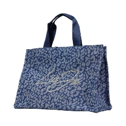 Blue Cotton Handbag