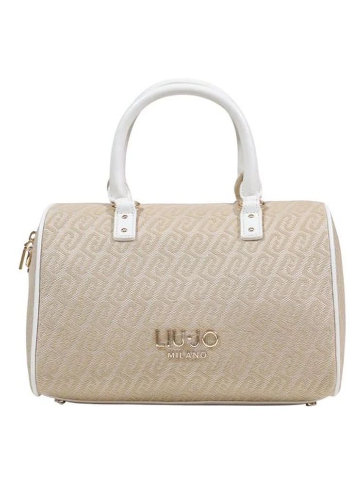 Beige Polyester Handbag
