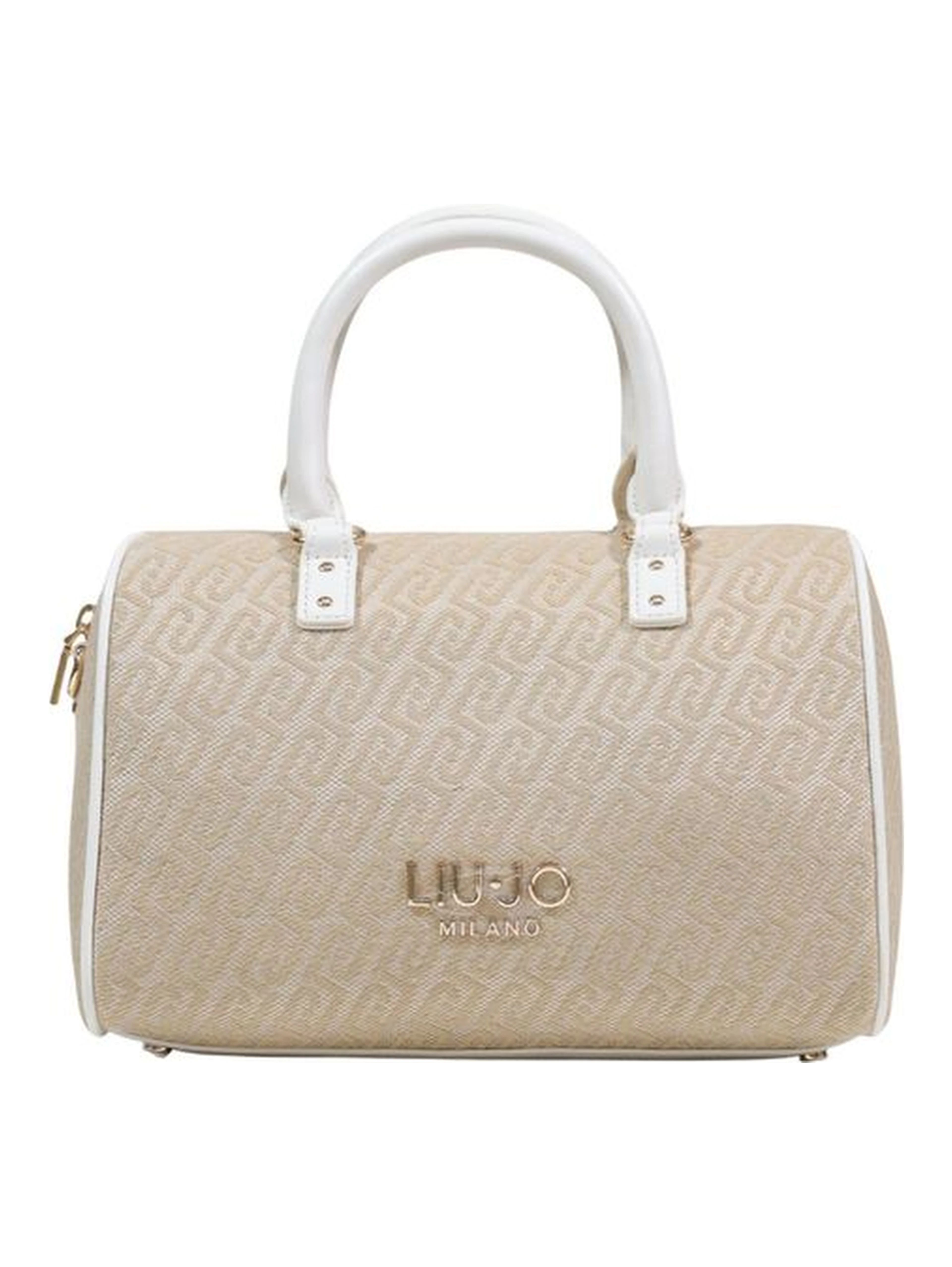 Beige Polyester Handbag