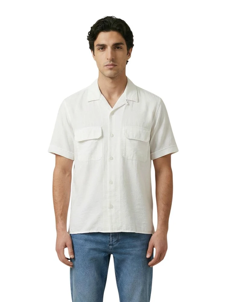 Beige Viscose Shortsleeve Shirt