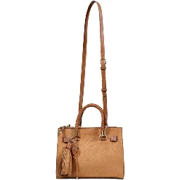 Beige Polyester Handbag