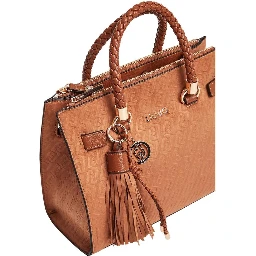 Beige Polyester Handbag