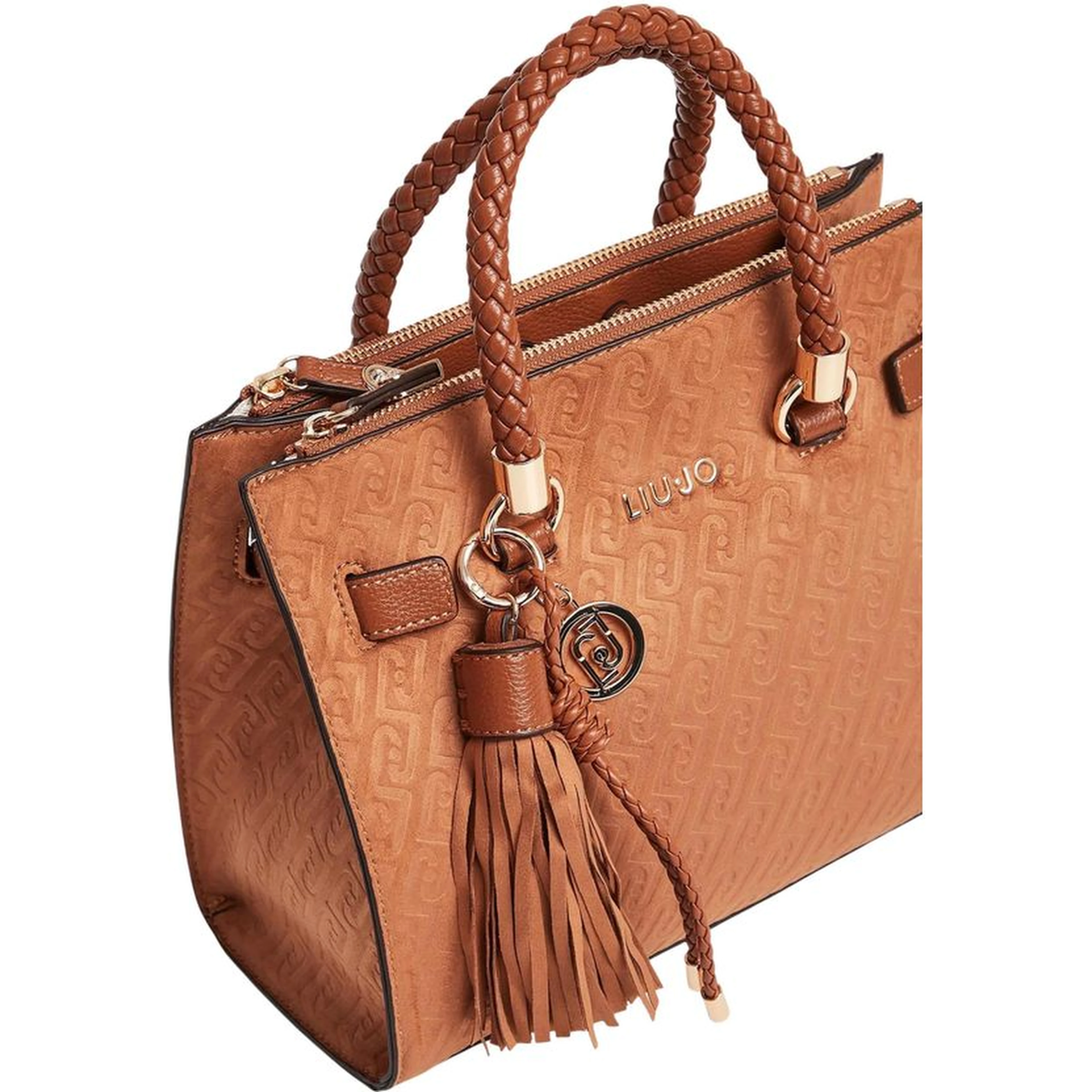 Beige Polyester Handbag