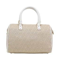 Beige Polyester Handbag