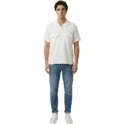 Beige Viscose Shortsleeve Shirt