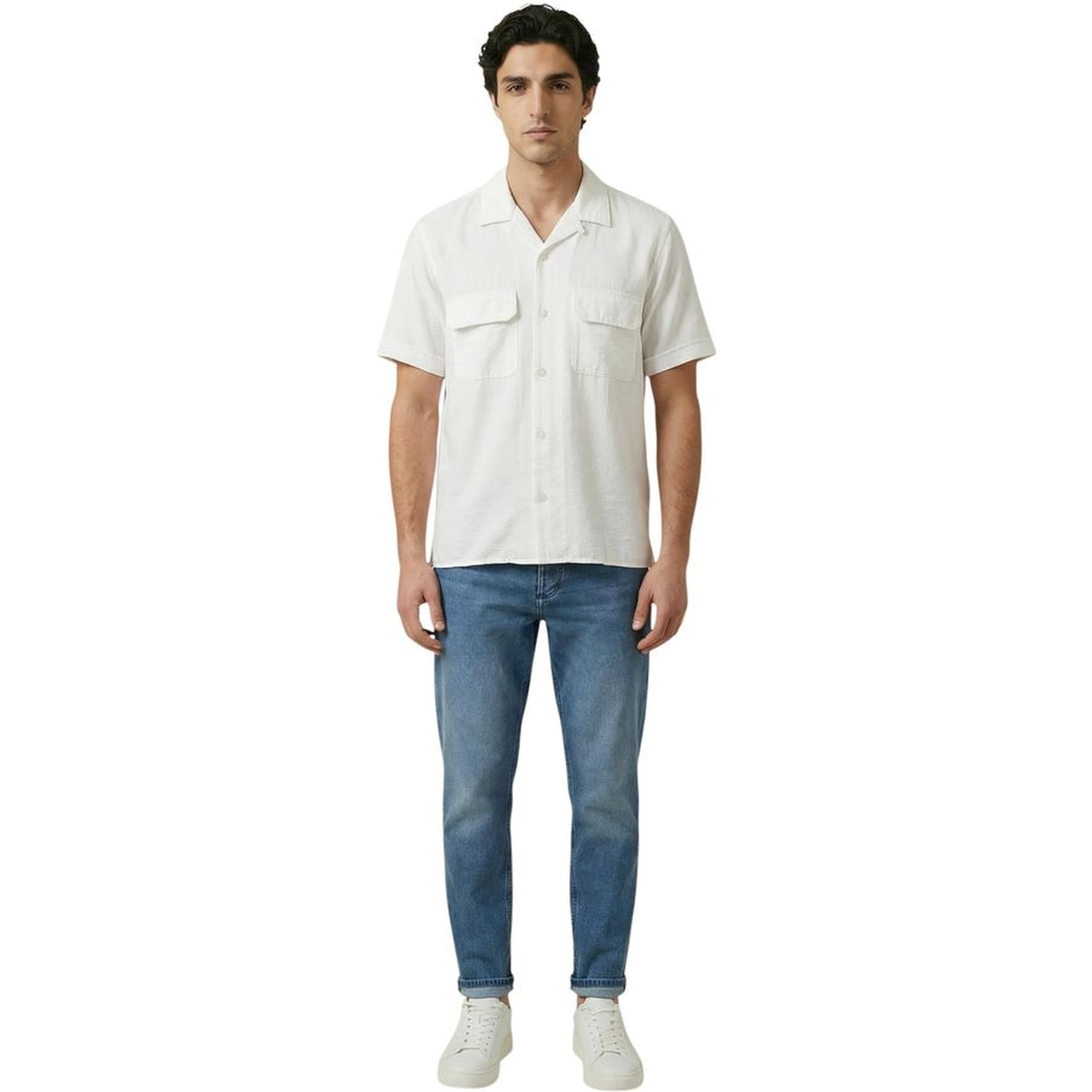 Beige Viscose Shortsleeve Shirt