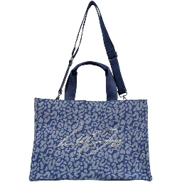 Blue Cotton Handbag