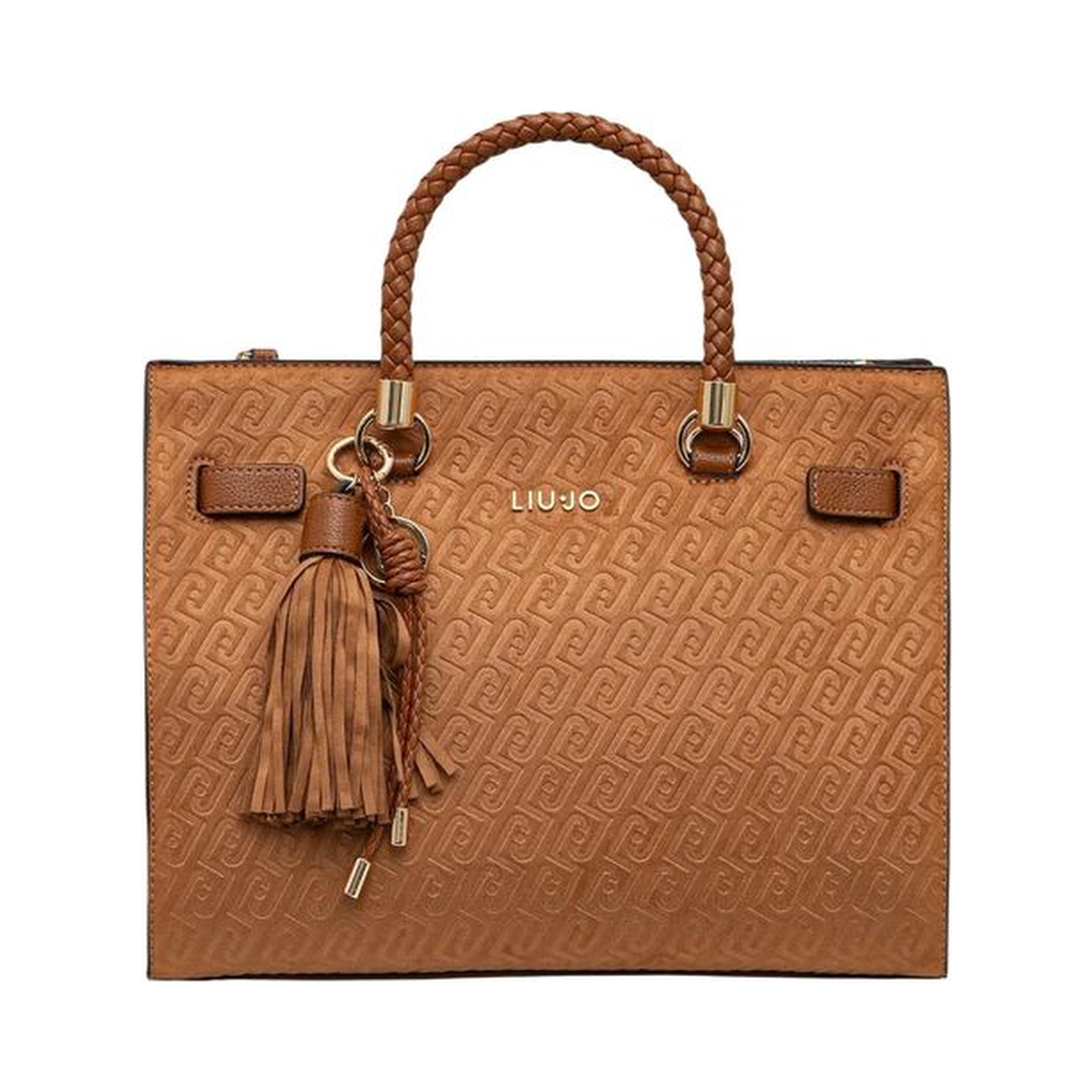 Beige Polyester Handbag