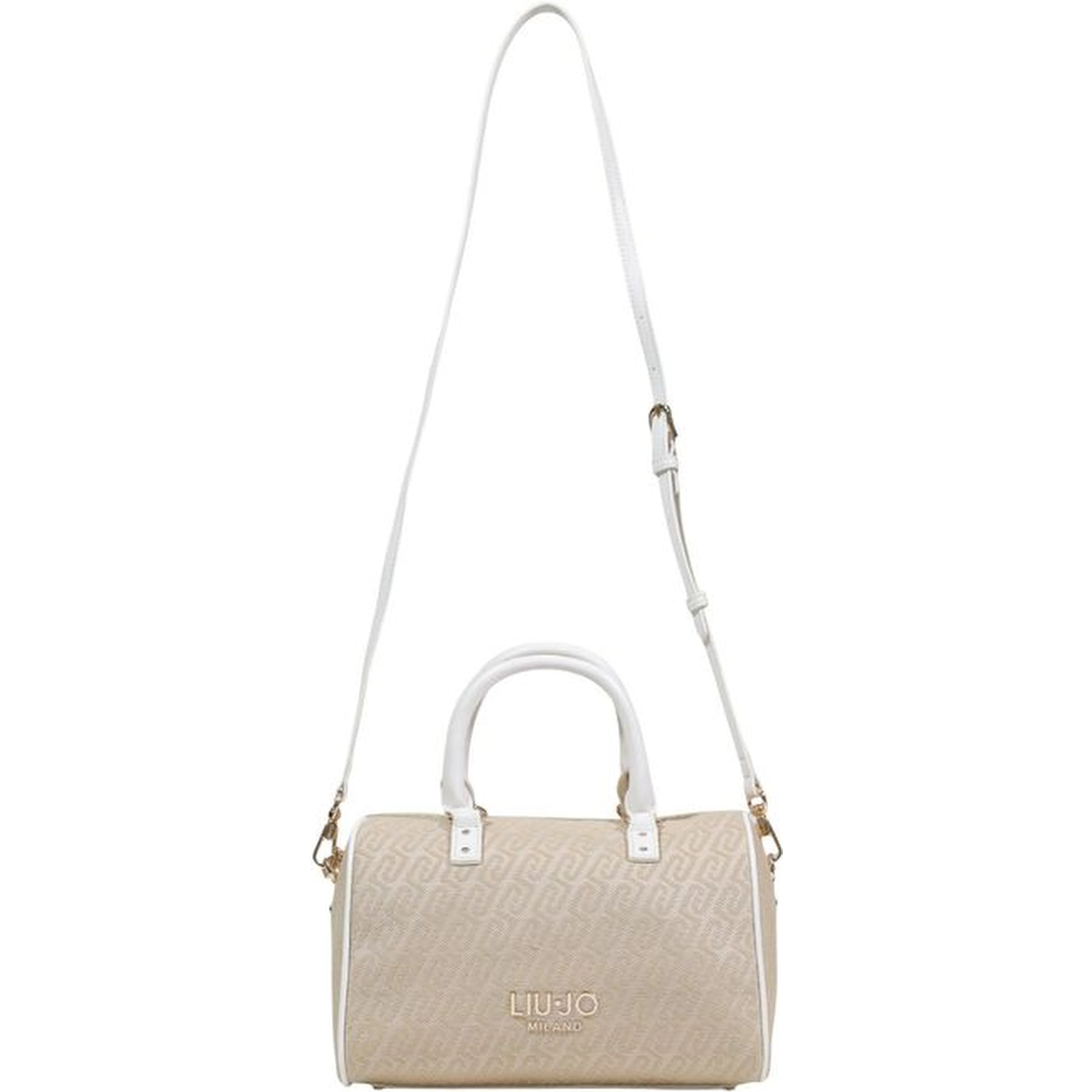 Beige Polyester Handbag