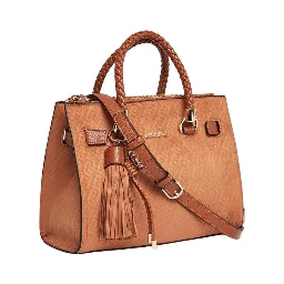Beige Polyester Handbag