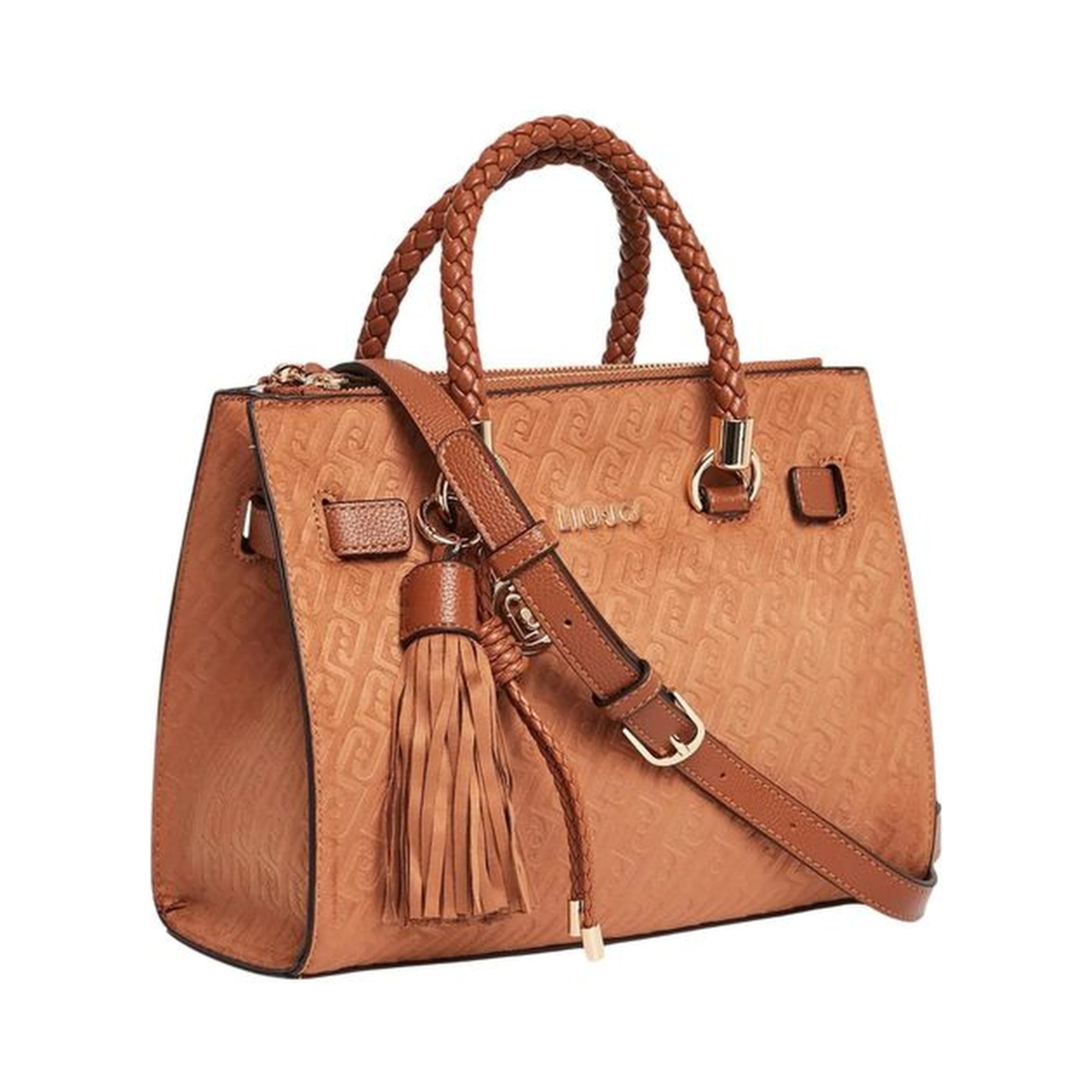 Beige Polyester Handbag