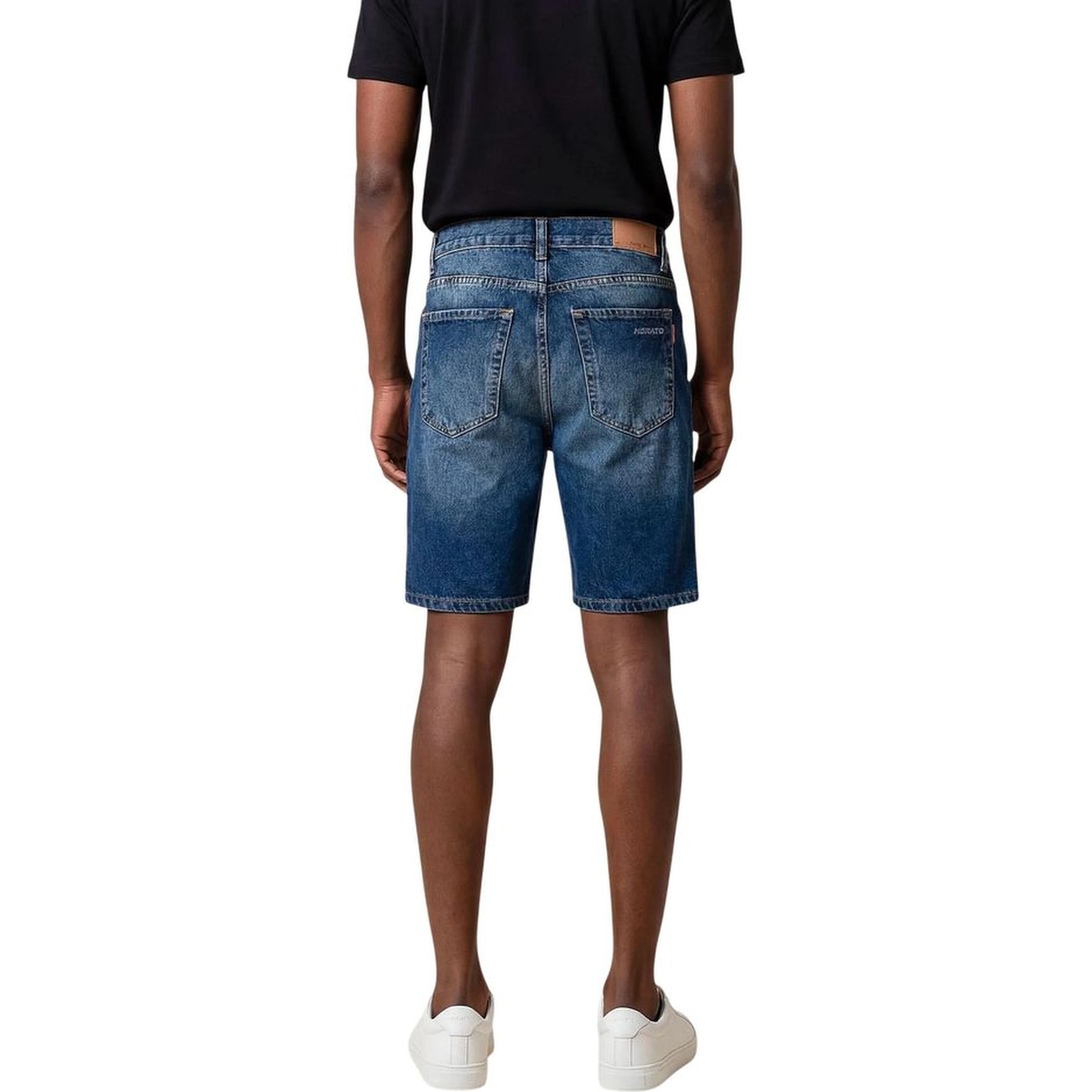 Blue Cotton Bermuda Shorts