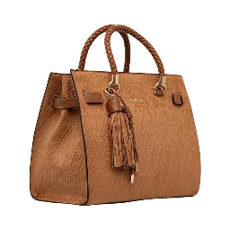 Beige Polyester Handbag