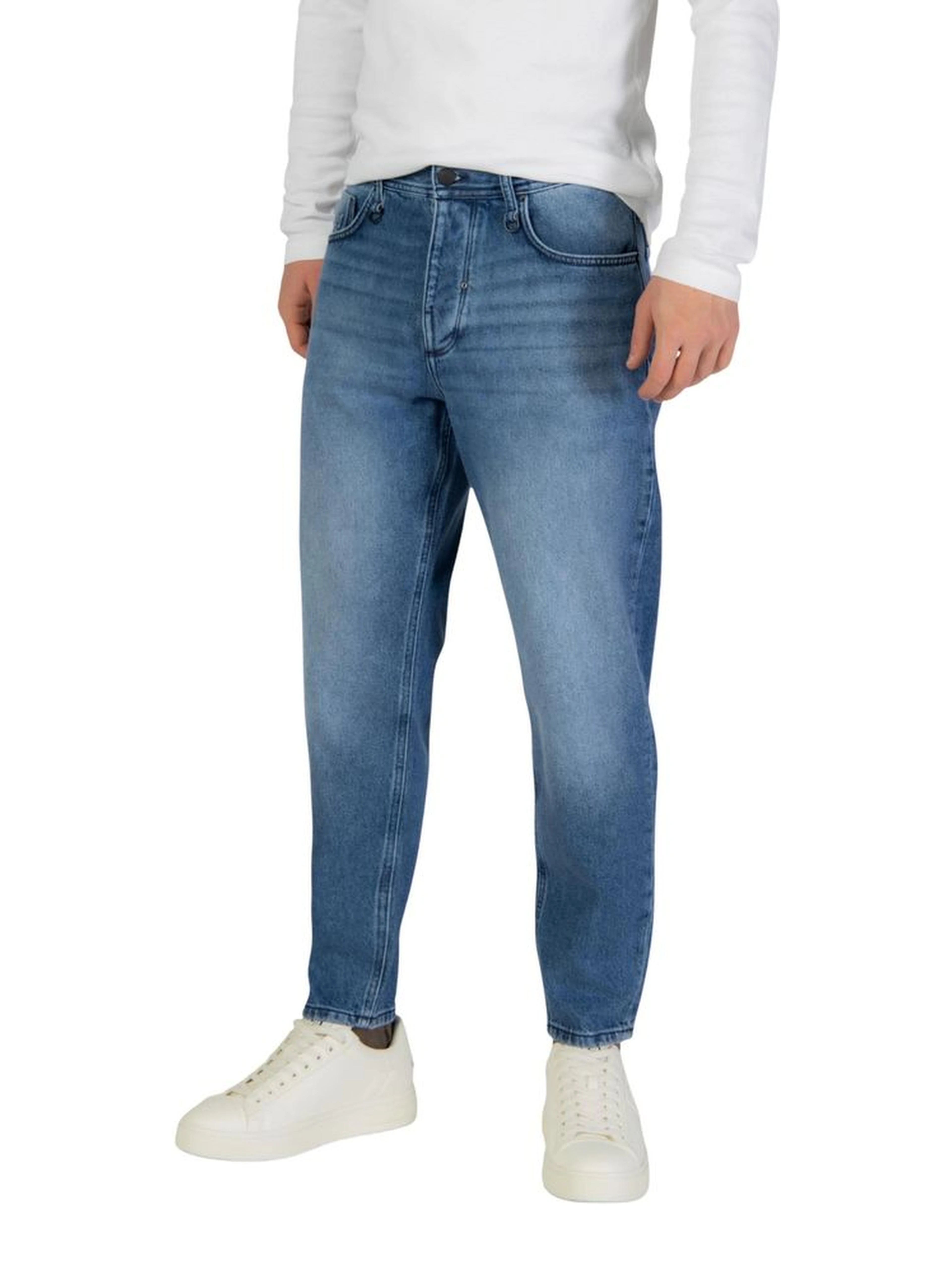 Blue Cotton Relaxed Fit Jeans