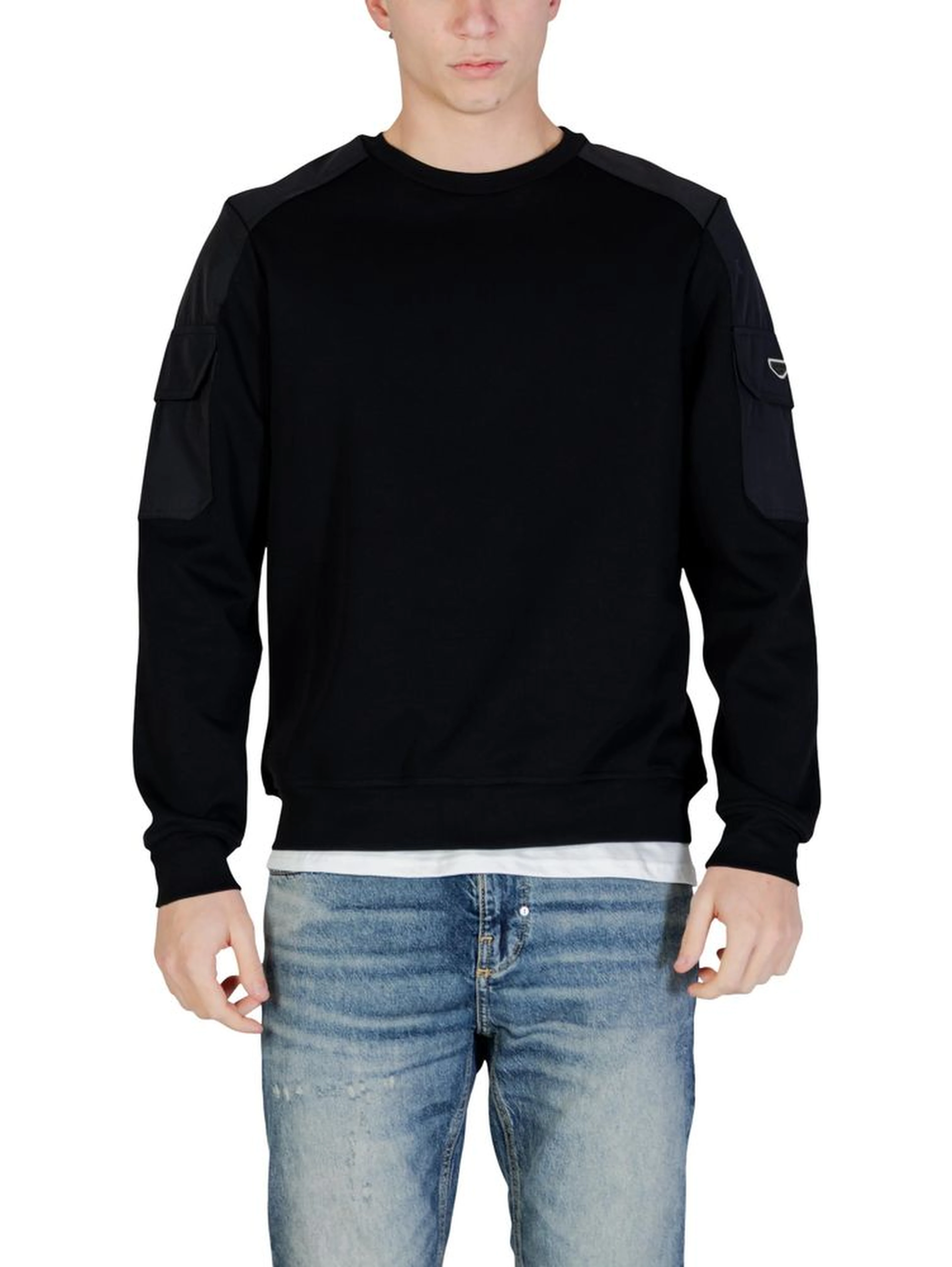Black Cotton Sweatshirt