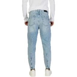 Light Blue Cotton Relaxed Fit Jeans