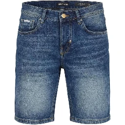 Blue Cotton Bermuda Shorts