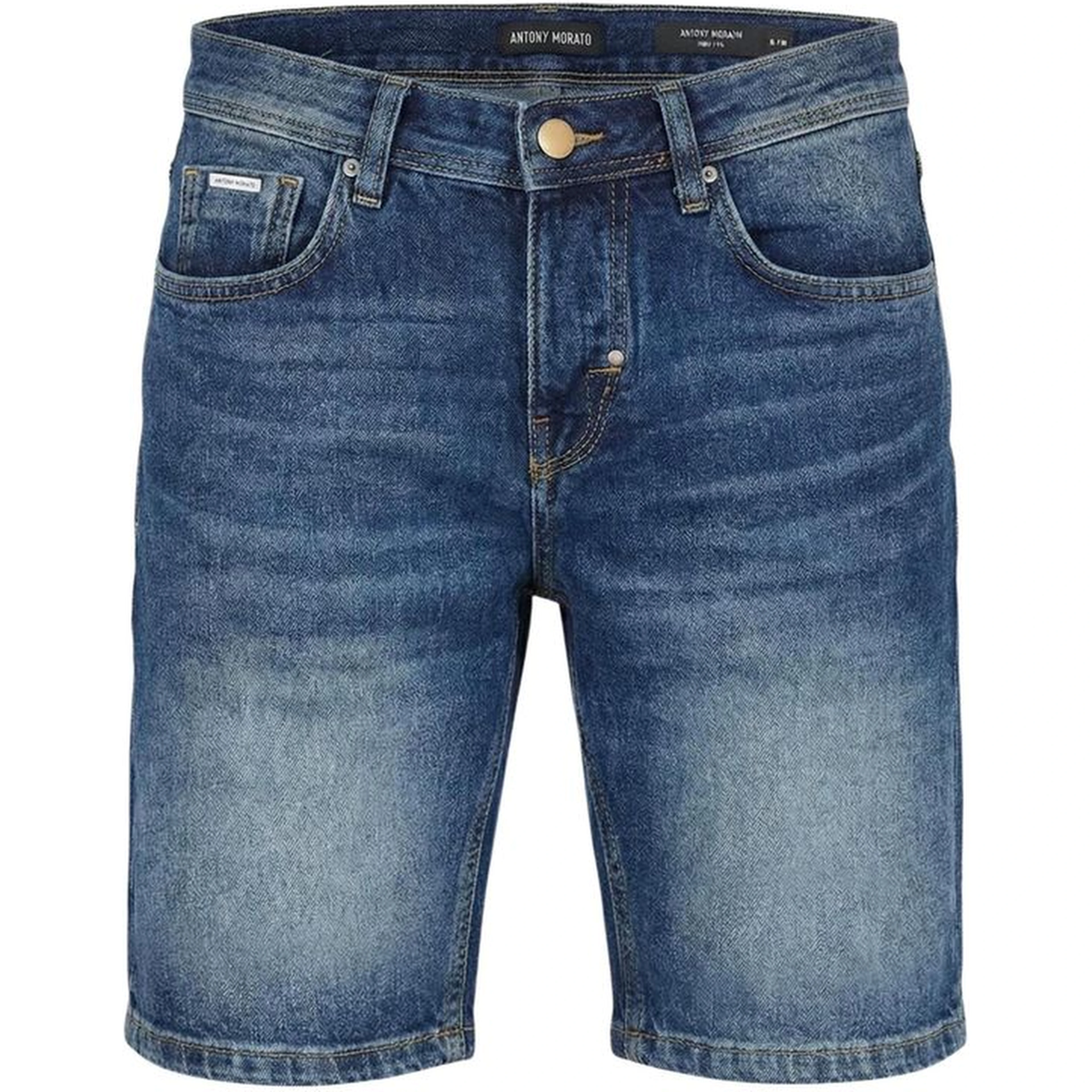 Blue Cotton Bermuda Shorts