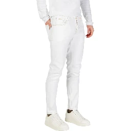 White Cotton Skinny Jeans