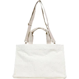 Beige Polyester Handbag