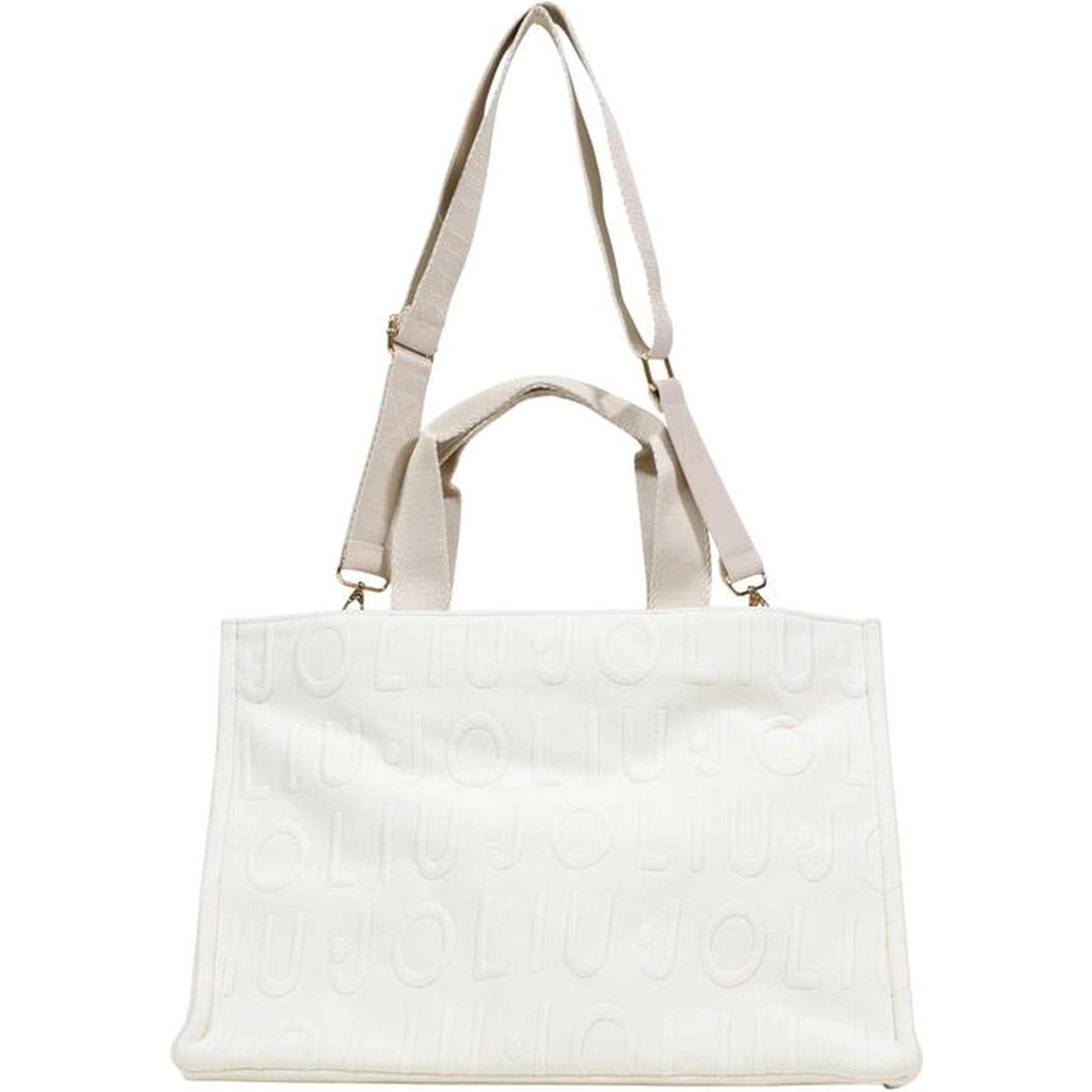 Beige Polyester Handbag