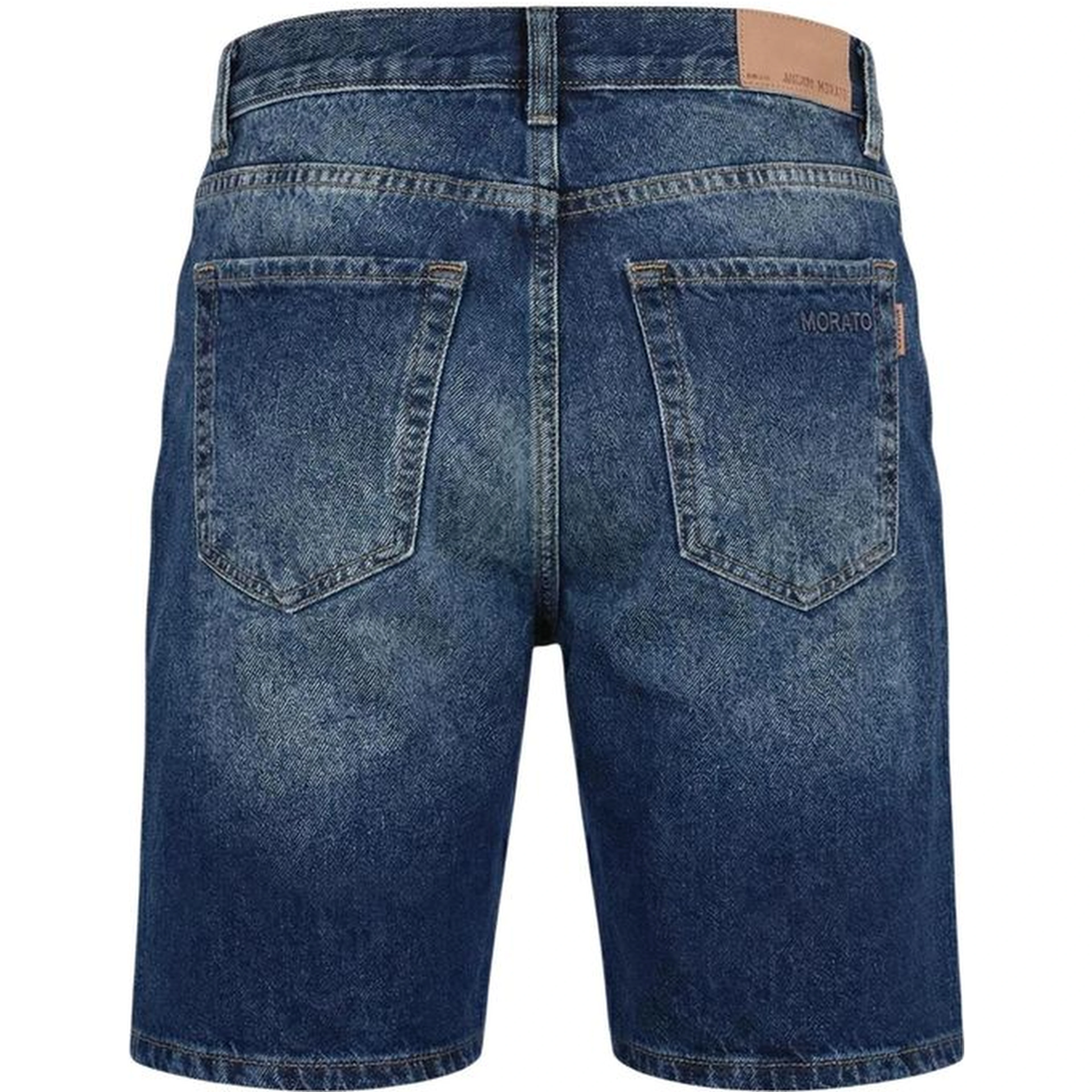 Blue Cotton Bermuda Shorts