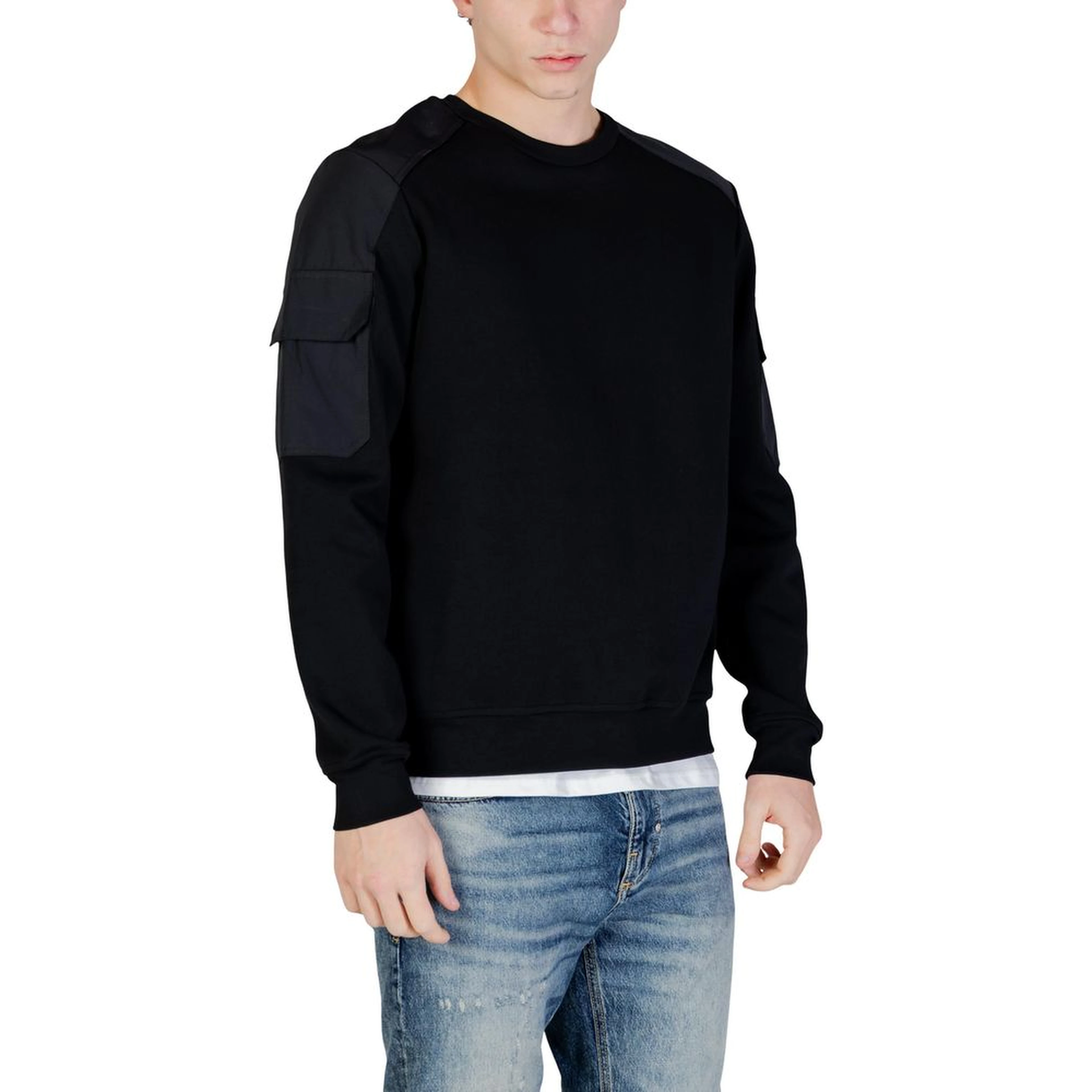 Black Cotton Sweatshirt