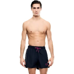Blue Polyester Swim Shorts