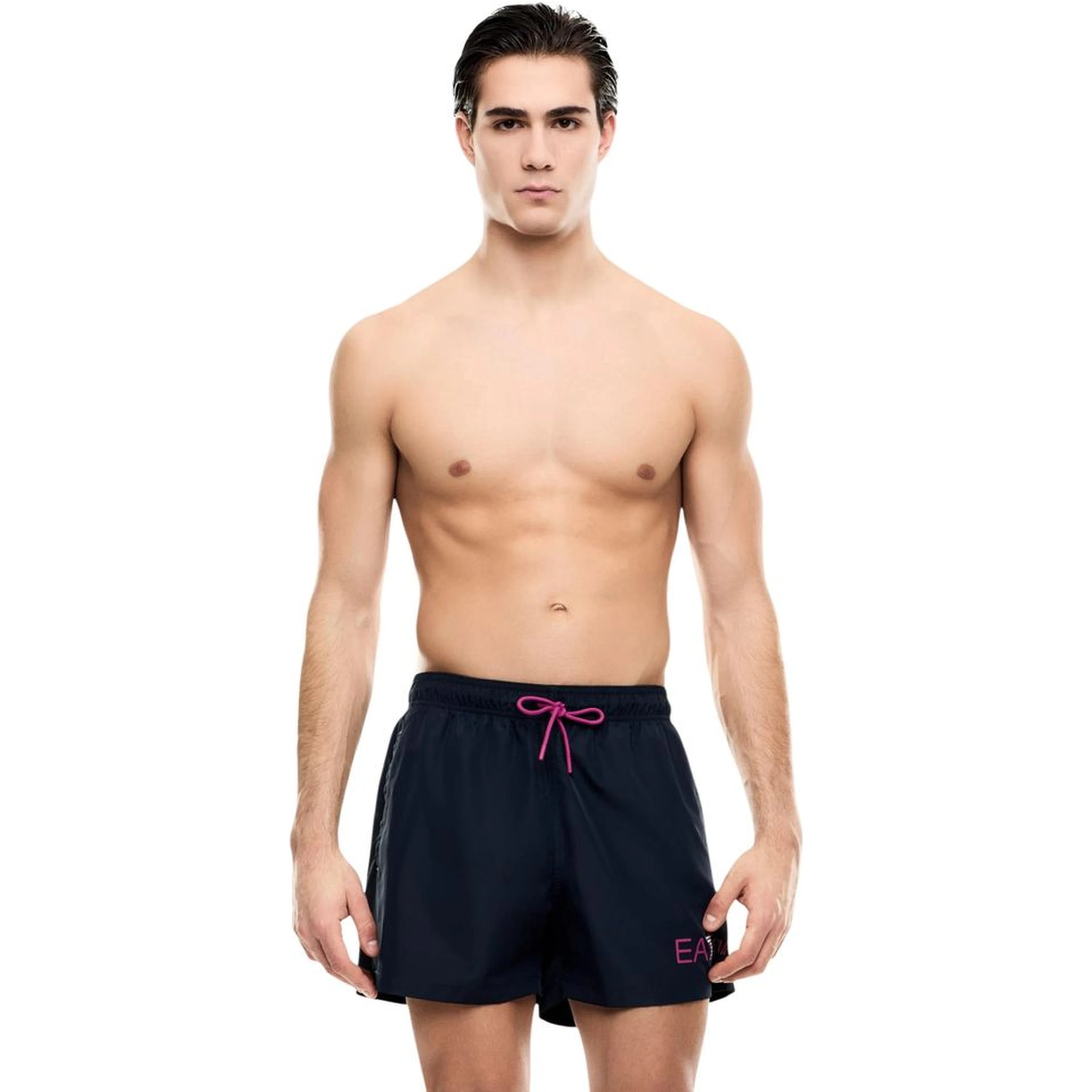 Blue Polyester Swim Shorts