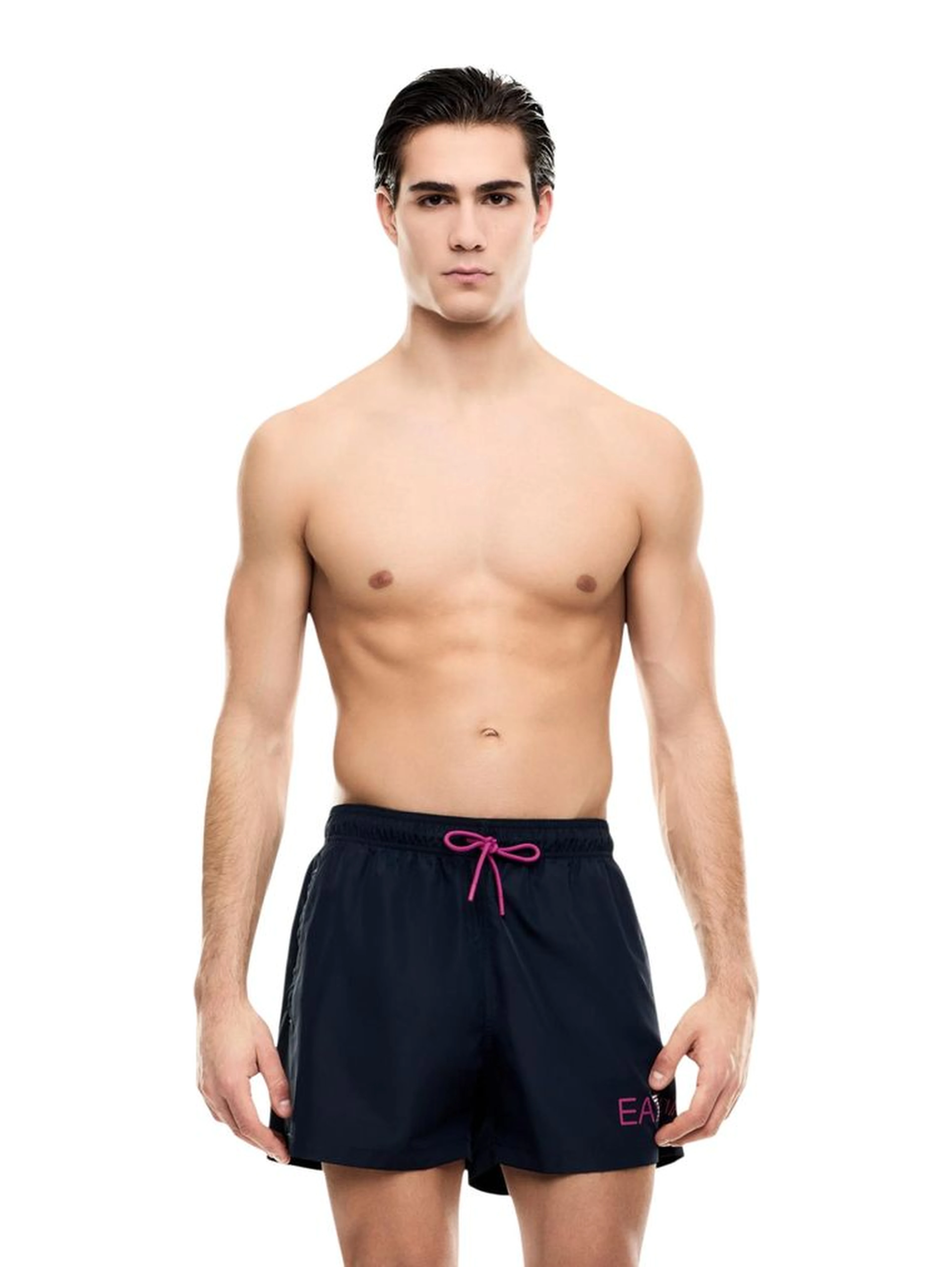 Blue Polyester Swim Shorts