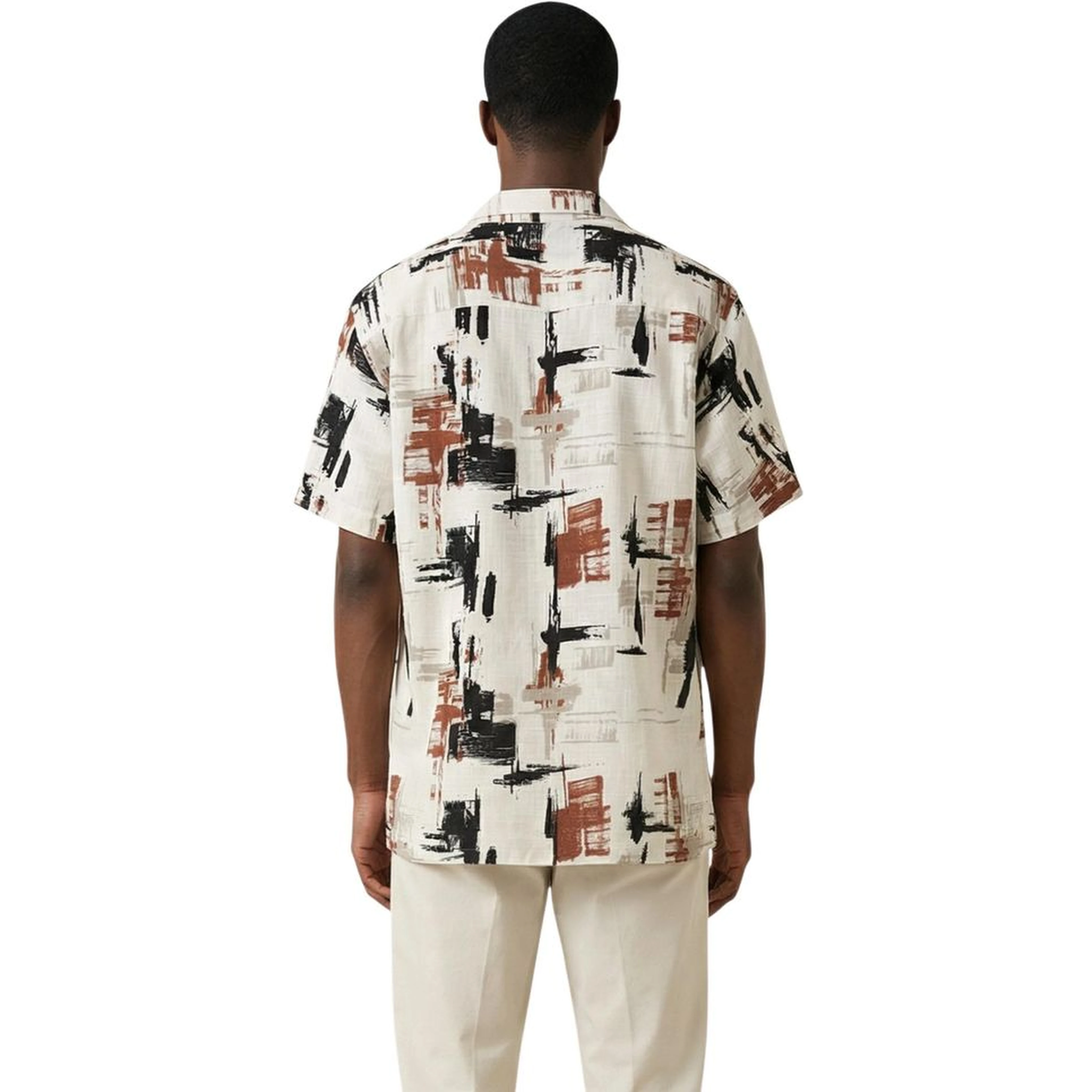 Beige Viscose Shortsleeve Shirt