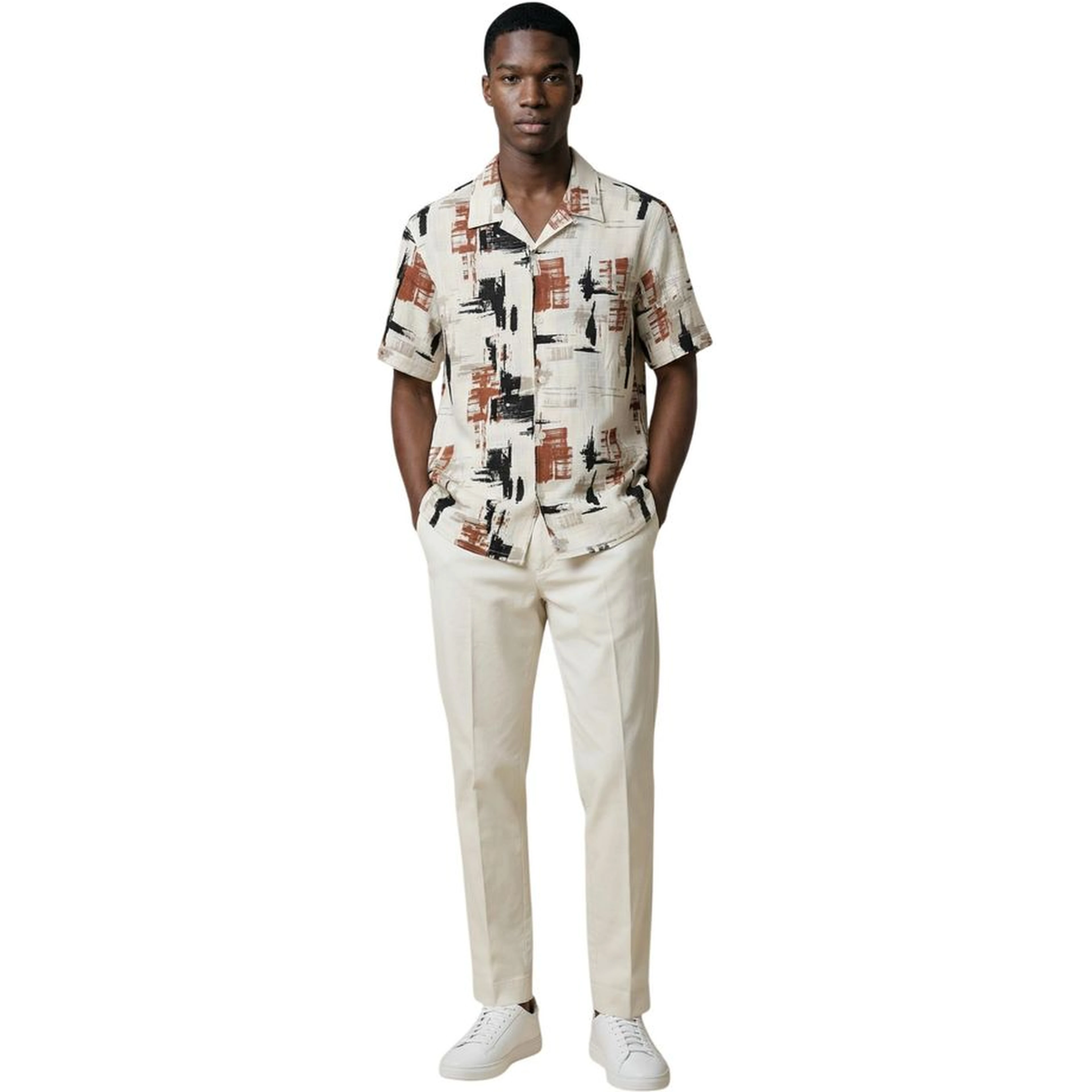 Beige Viscose Shortsleeve Shirt