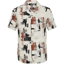 Beige Viscose Shortsleeve Shirt