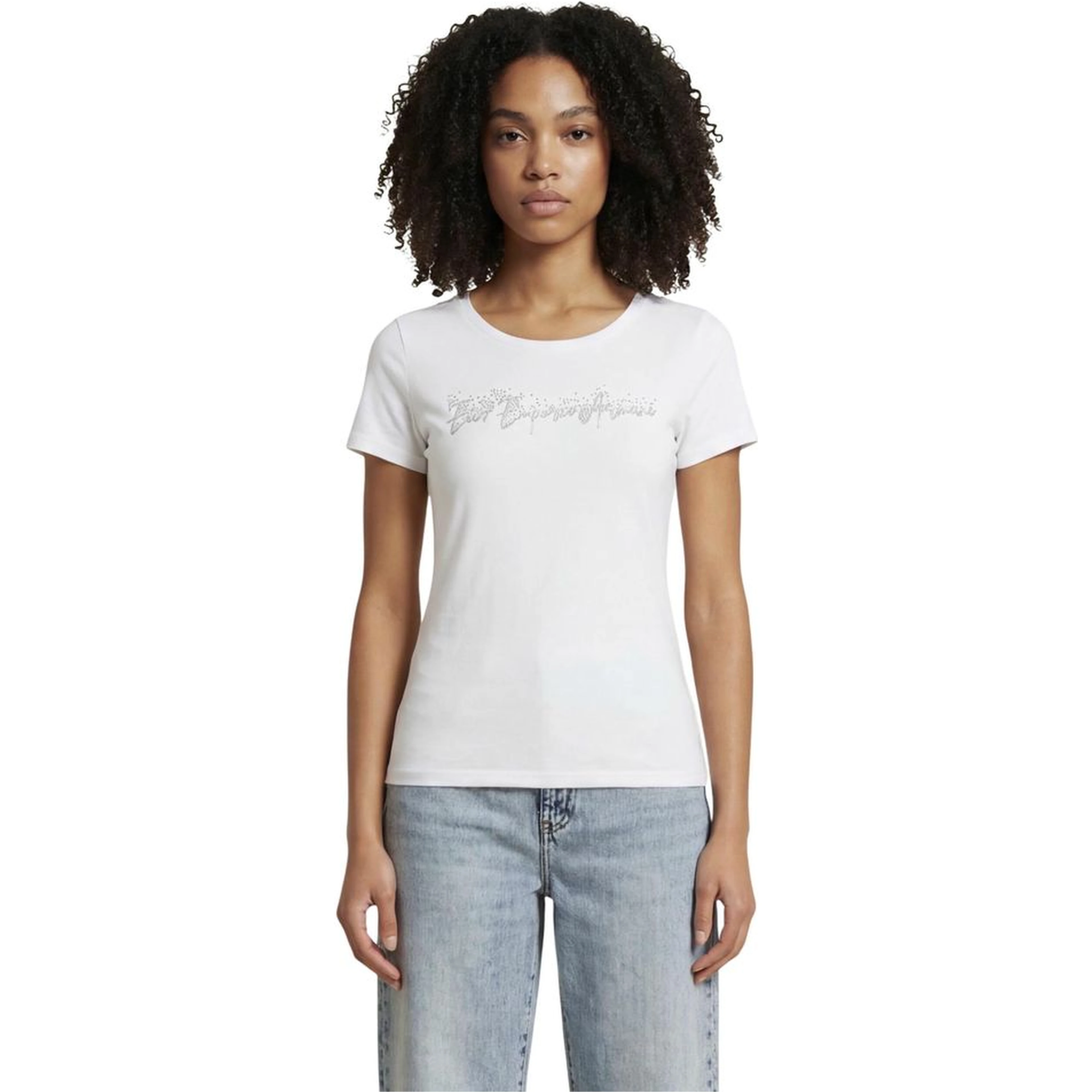 White Elastane T-Shirt