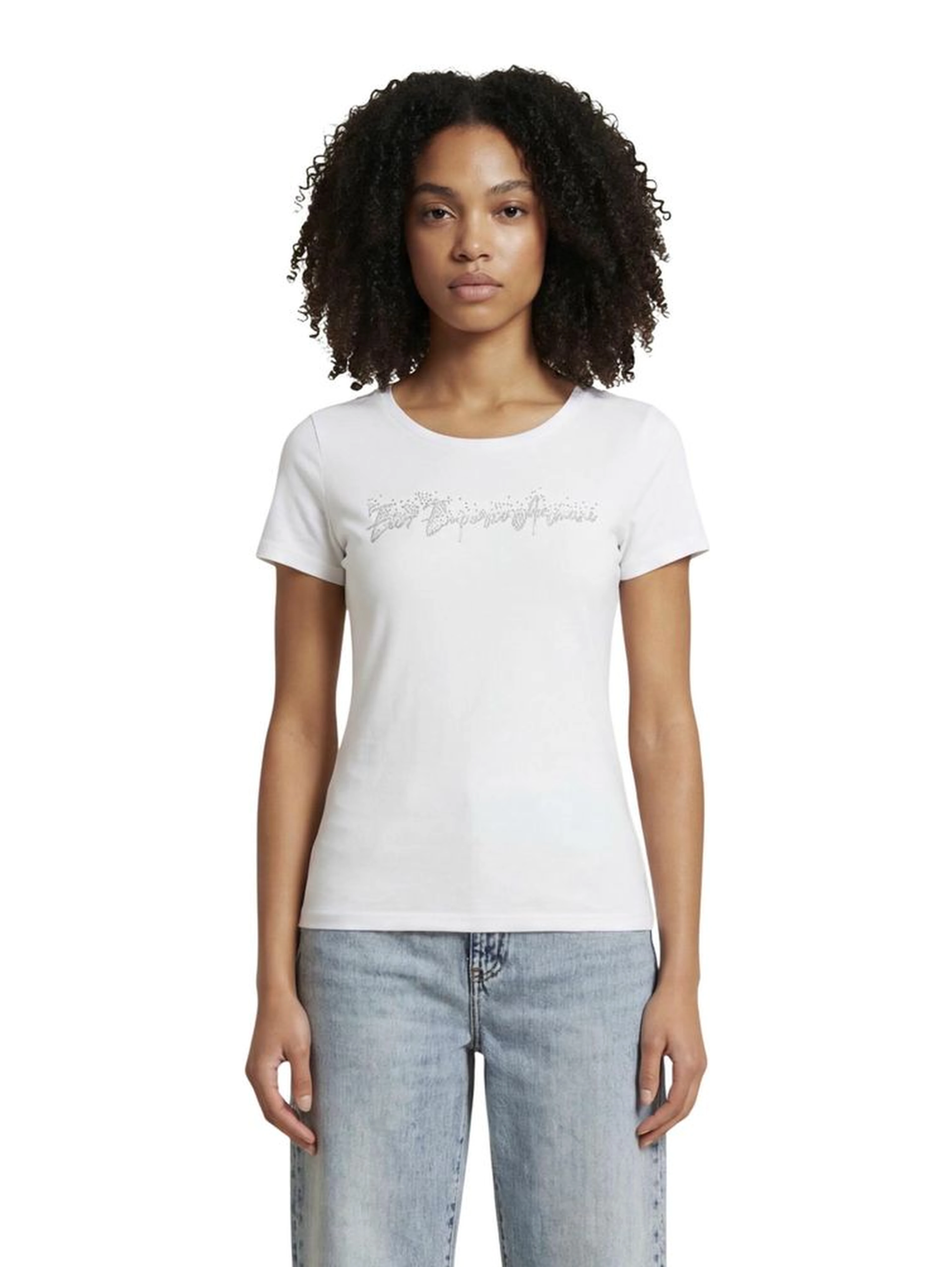 White Elastane T-Shirt
