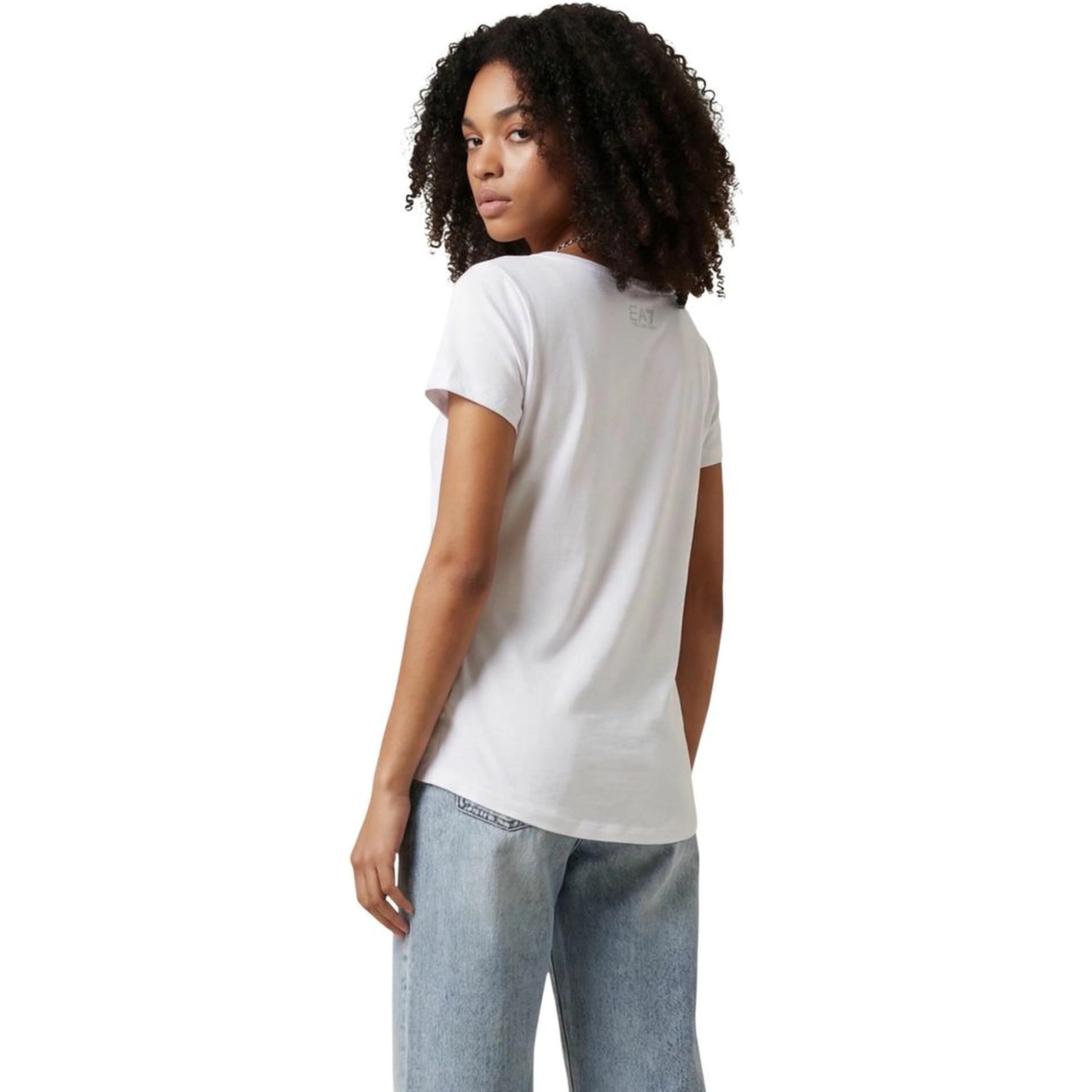 White Elastane T-Shirt