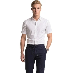 White Polyamide Shortsleeve Shirt