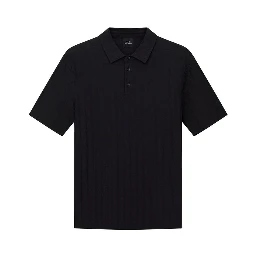 Black Cotton Polo Shirt