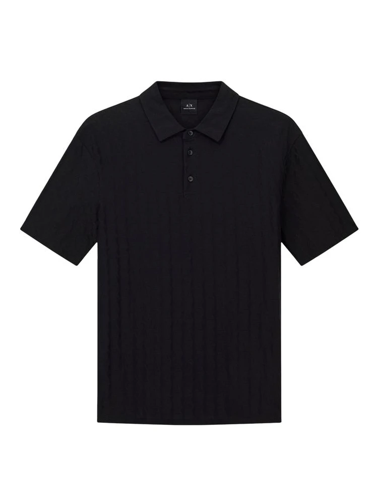 Black Cotton Polo Shirt