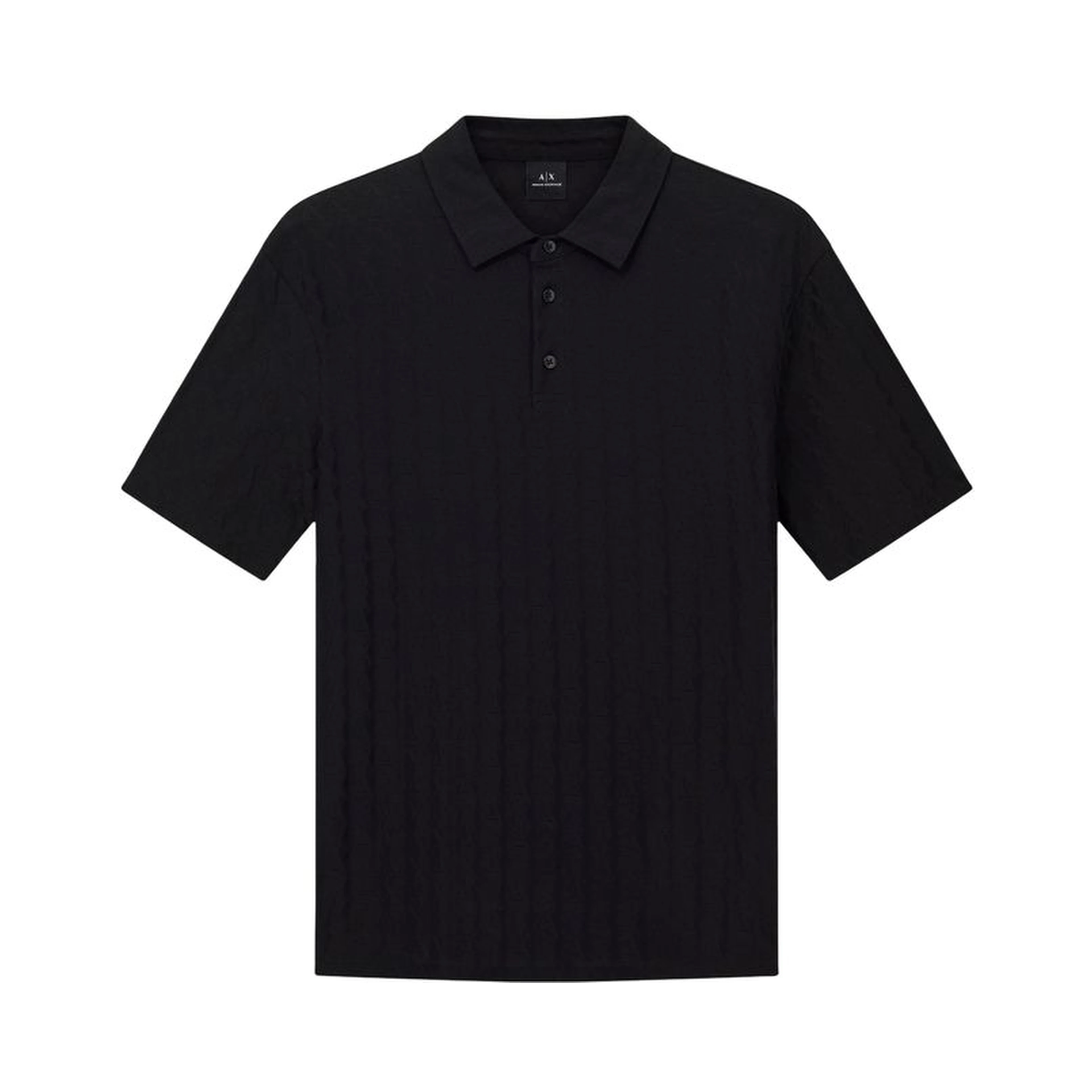 Black Cotton Polo Shirt