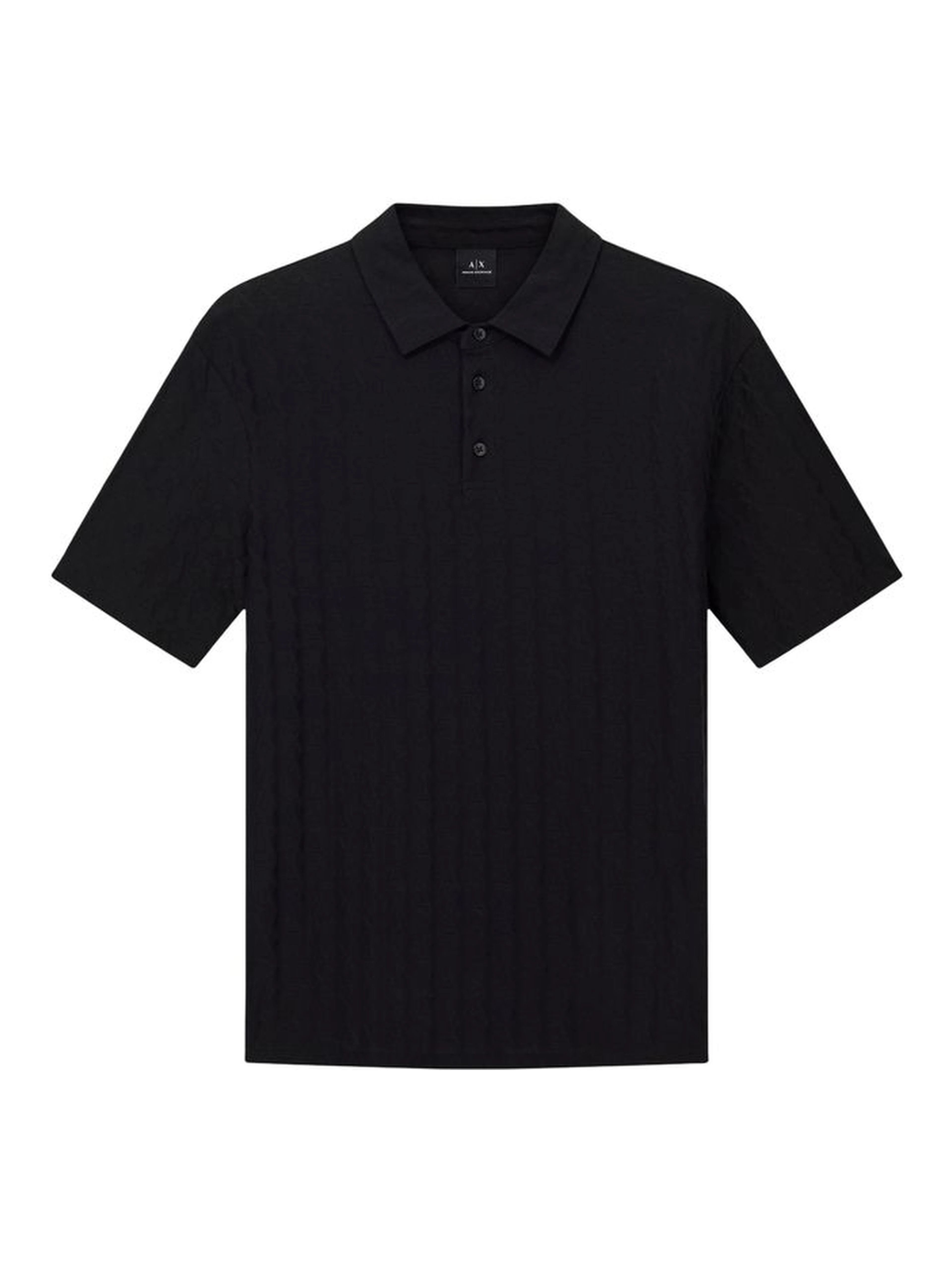 Black Cotton Polo Shirt