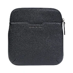 Black Polyester Messenger Bag
