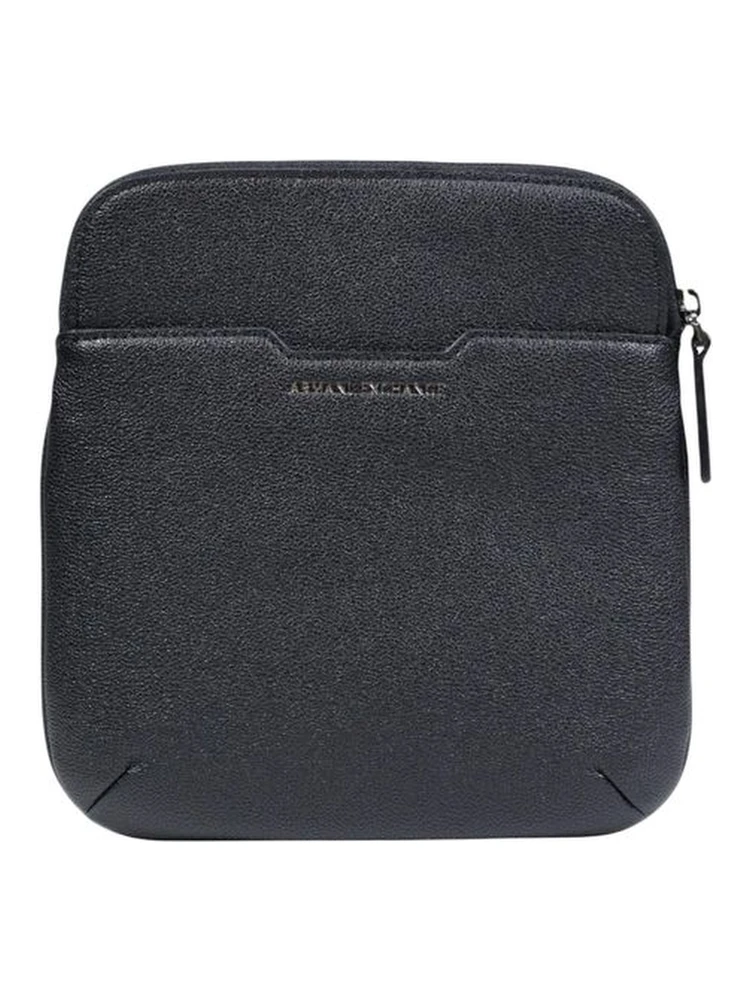 Black Polyester Messenger Bag