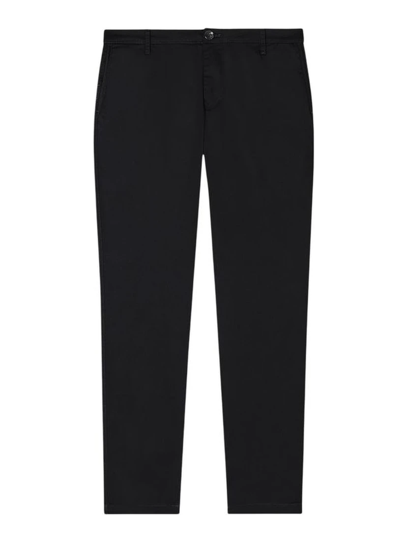 Black Cotton Skinny Pants