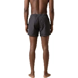 Black Polyester Swim Shorts