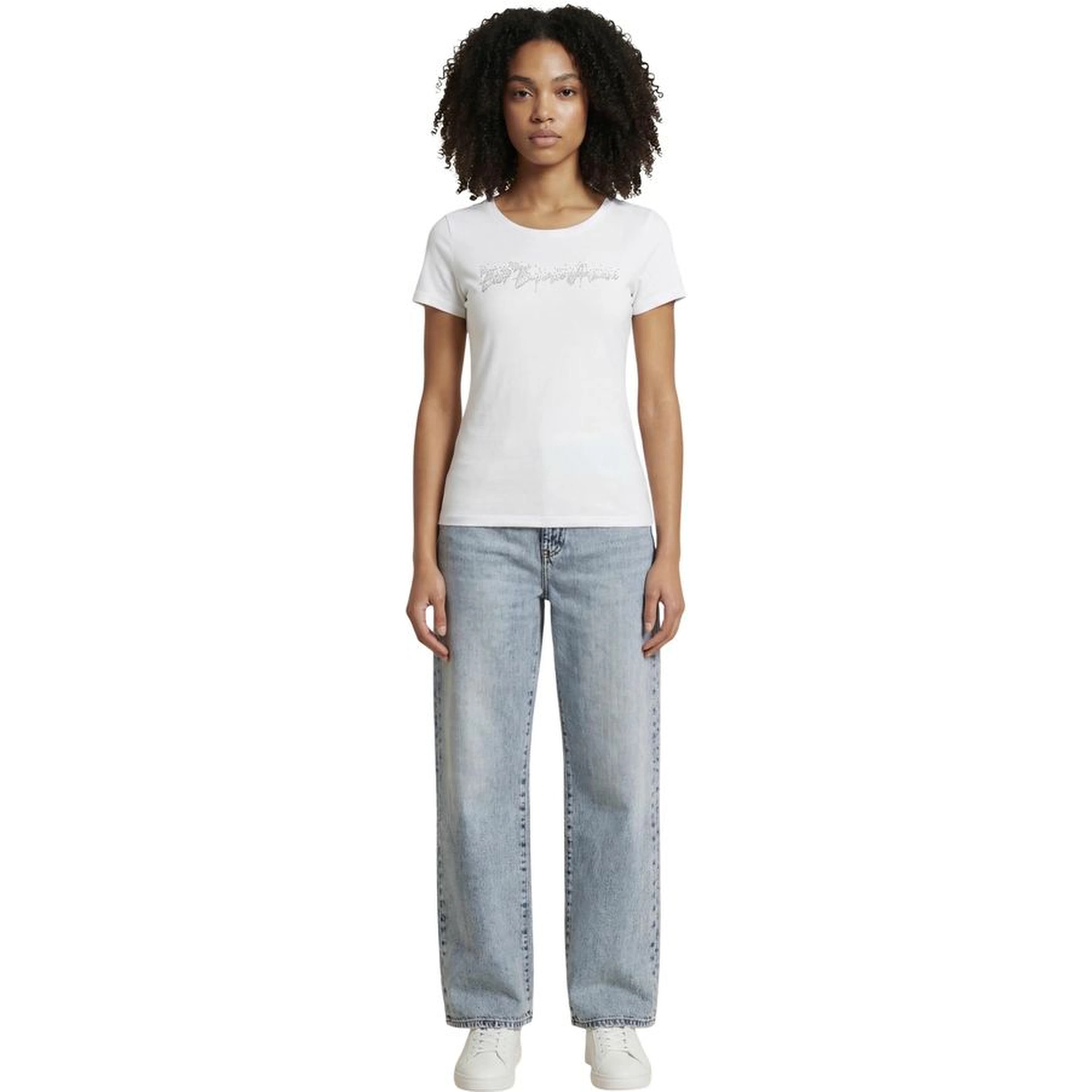 White Elastane T-Shirt