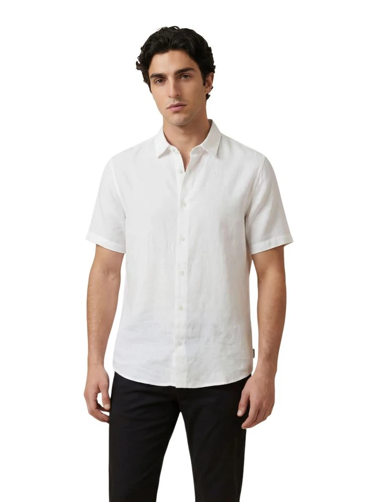 White Linen Shortsleeve Shirt