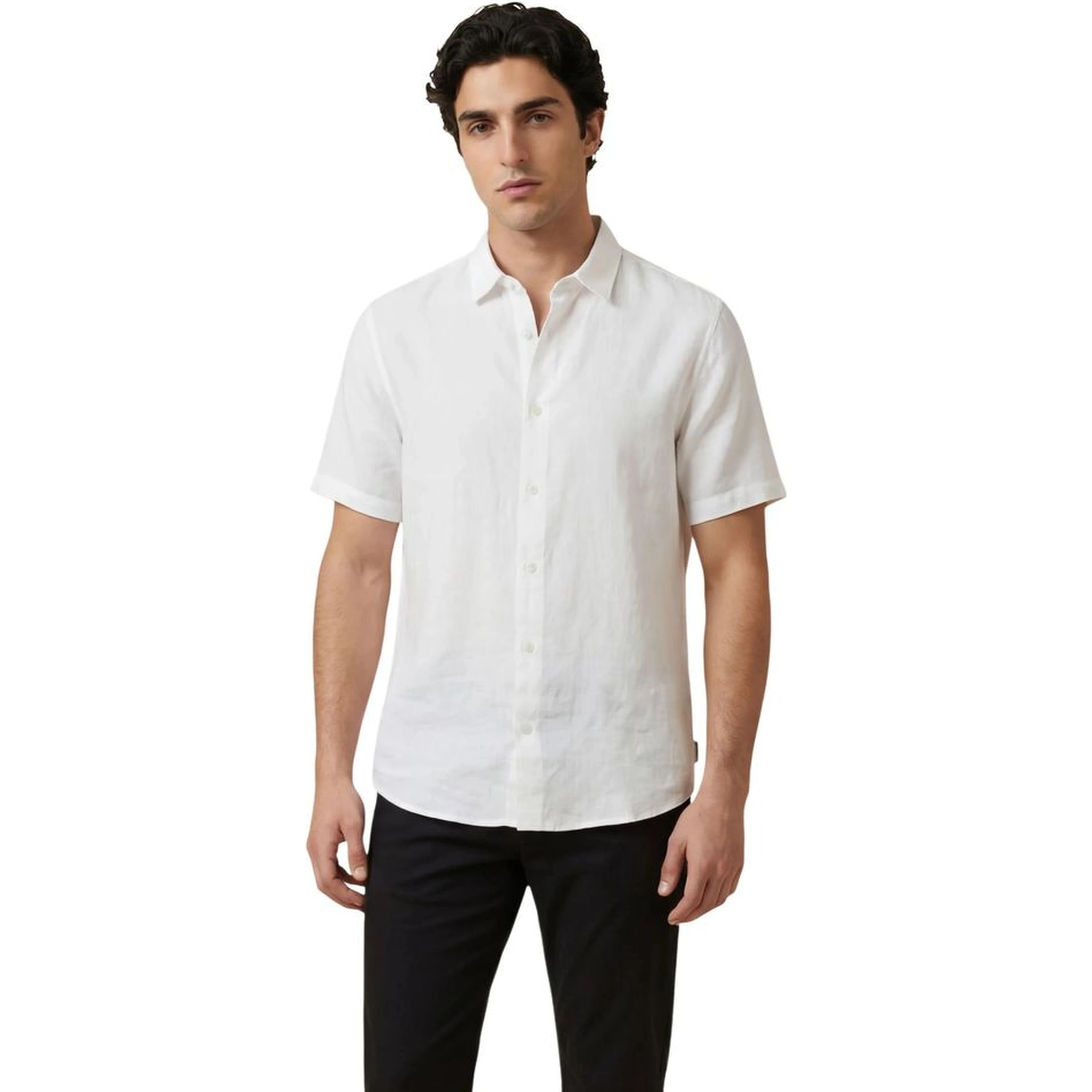 White Linen Shortsleeve Shirt