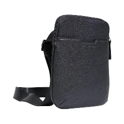 Black Polyester Messenger Bag