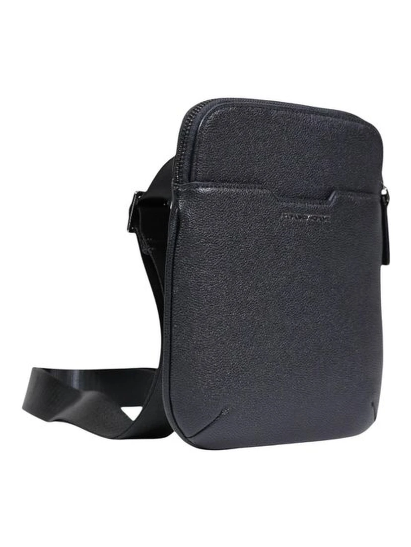 Black Polyester Messenger Bag